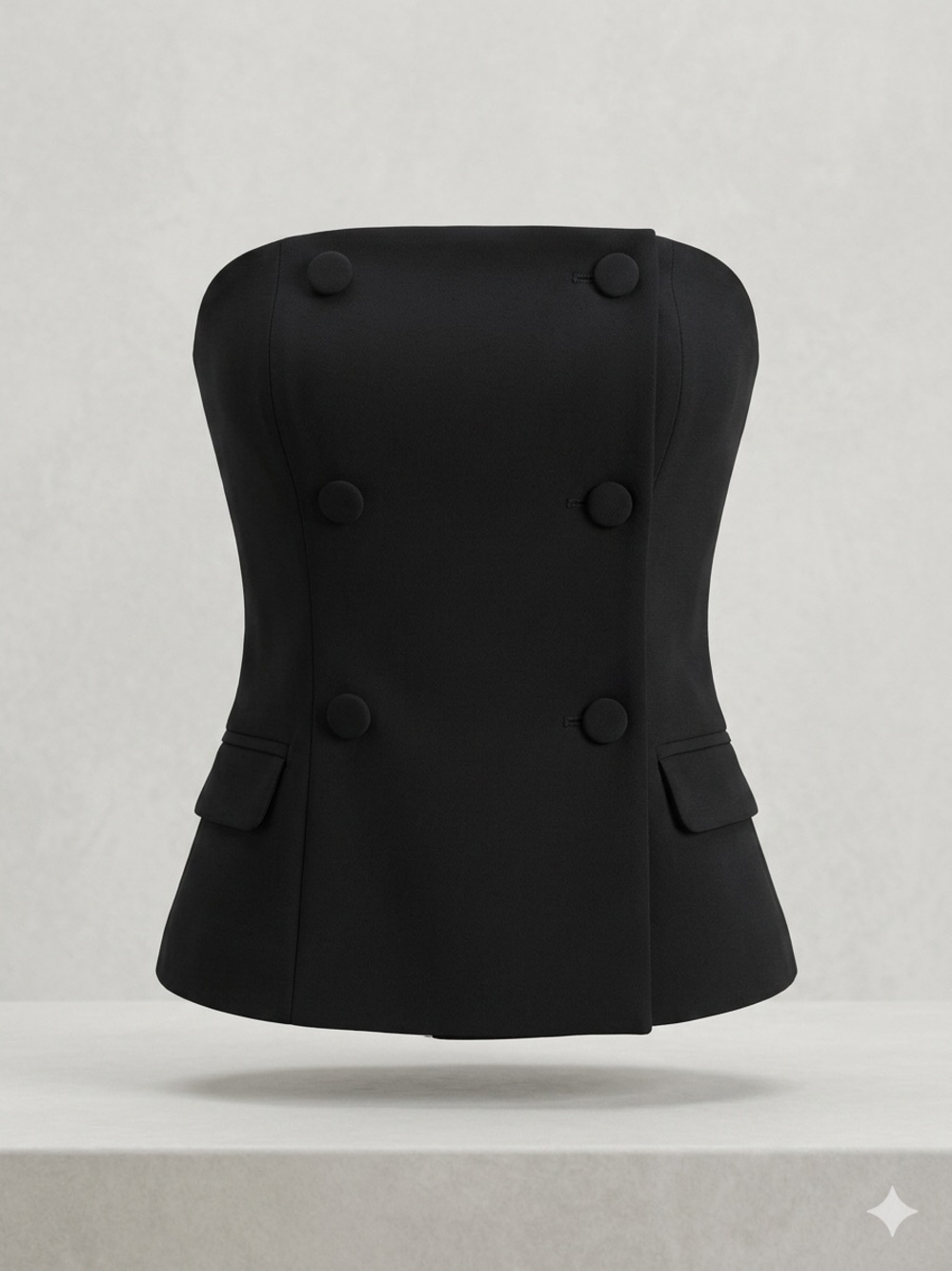 Express Black Double-Breasted Women's Top